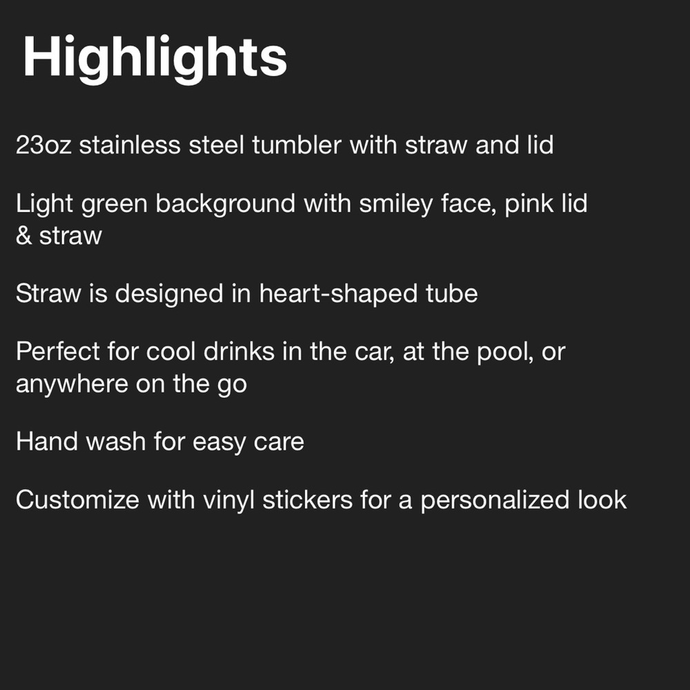 Preppy STONEY CLOVER LANE Teal Green Stainless Steel Tumbler Heart straw - Picture 12 of 13